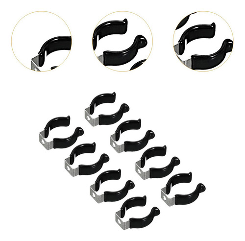 N 8 Piezas De Soporte De Clip De Acero Inoxidable Para