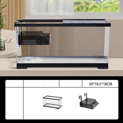 Turtle Tank Aquarium Tortoise Recinter Starter M Con Negro