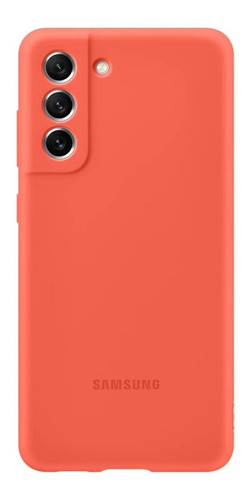 Case Samsung Silicone Cover Para Galaxy S21 Fe Fan Coral