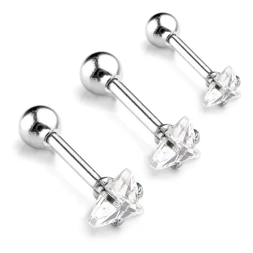 comprar Aros Mujer Helix X3 Piercing Oreja Acero Quirúrgico Aritos  comprar Aros Mujer Helix X3 Piercing Oreja Acero Quirúrgico Aritos