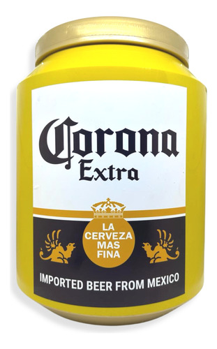 Conservadora Diseño Corona Extra De Plástico Amarilla 12l