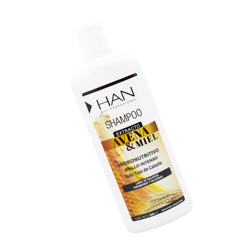 Imagen 3 de 9 de Shampoo Han Avena Y Miel 500ml Apto Método Curly