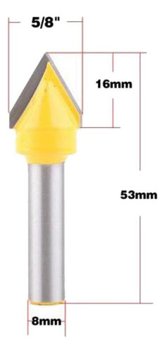 Broca De Fresadora Cnc Punta De Ranura En V 60 Grados
