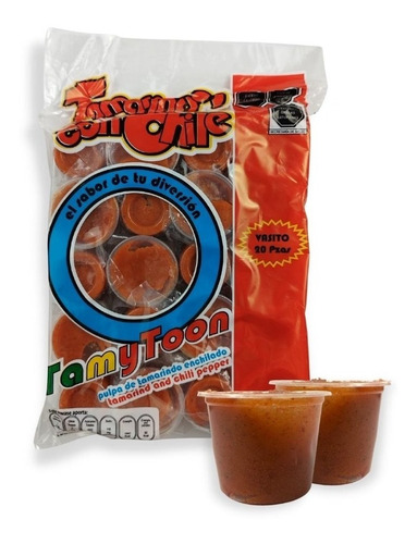 Pulpa Tamarindo Tamycar Vaso Enchilado, 4 Bolsas, 20 Pzs C/u