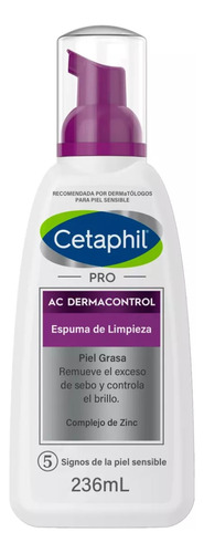 Cetaphil Pro Ac Control Espuma De Limpieza Piel Grasa 236 Ml