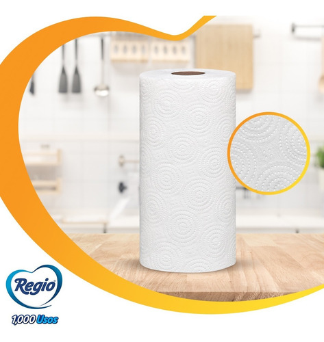 Imagen 3 de 4 de Toallas De Papel Regio 1000 Usos 2 Rollos