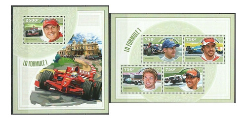 2014 Automovilismo- Formula 1- Rep Niger (2 Bloques) Mint