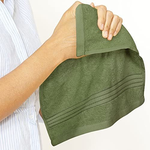 Toallas Utopia Juego Con 12 Piezas En Color Verde Salvia