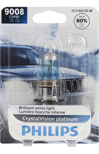 Philips 9008 Crystalvision Platinum - Bombilla Para Faros De