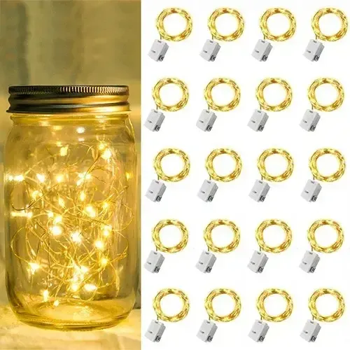 20 Piezas Cadena De Luces Hadas Con Pilas 2m 20 Led