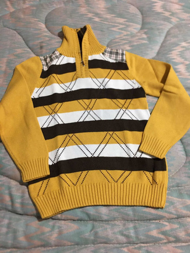 Abercrombie Sweater Para Niño Talla 6-8 Años Amarillo Vintag