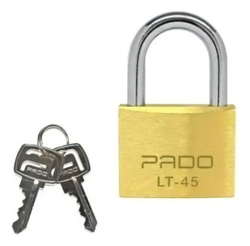 Cadeado De Latão Pado Lt - 45mm 2 Chaves Não Enferruja