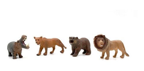 Imagen 3 de 4 de Animales Pequeños X12 Macizos Pesebre Realistas Salvajes7251