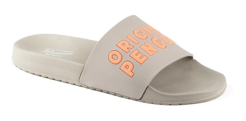 Sandalia Original Penguin Slides Para Mujer Color Gris Claro