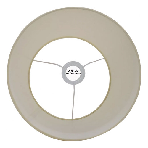 Cúpula Para Abajur Tecido Algodão Cor Bege Ref 21