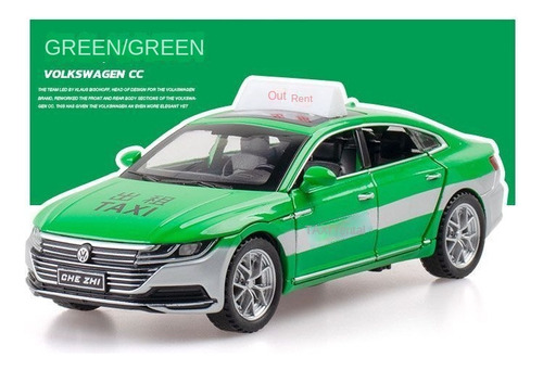 Fengyu Volkswagen Cc Taxi Modelo Física Conduce Luces