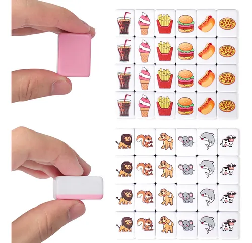 Gracias 2 Jugadores Mahjong Block Set, Juego De Mosaico Con