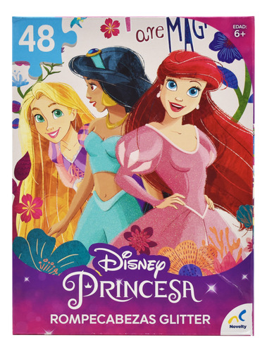 Disney Princesa Rompecabezas Glitter 48pz Ver01 Novelty