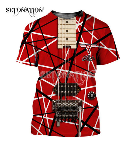 Camisetas Con Estampado De Moda En 3d De Eddie Van Halen