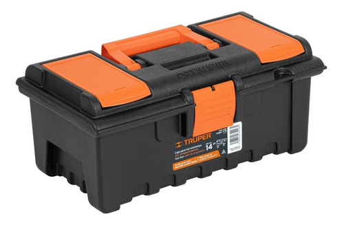 Caja De Herramientas Plastica 14 Naranja Truper 11139