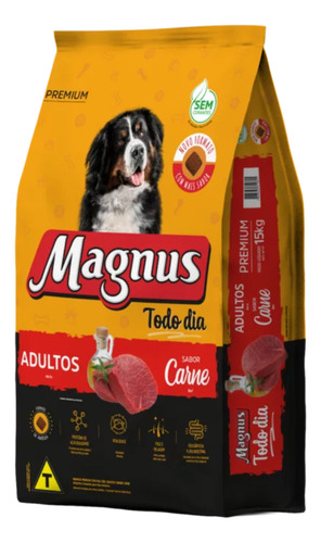 Ração Magnus Todo Dia Sabor Carne 3kg