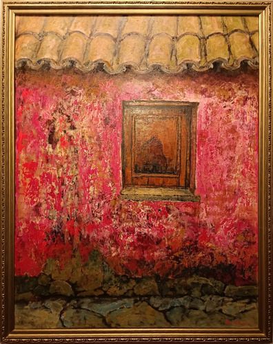 Cuadro Decorativo Casa Colonial Óleo 96 X 76cm Pablo Rivera 