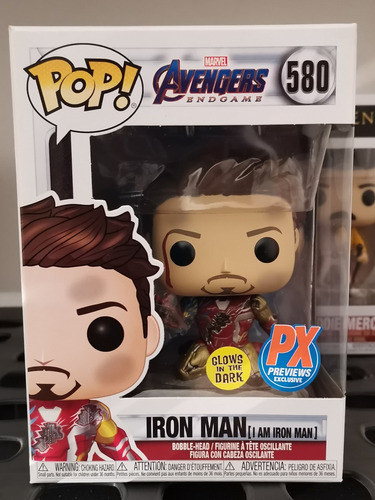 Funko Pop! Iron Man (i Am Iron Man) #580. Glow. Sticker Px