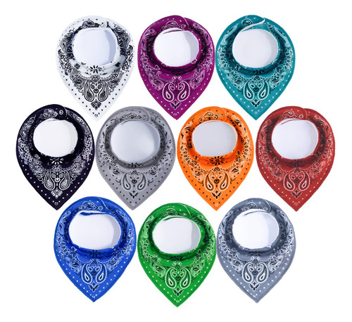 Maiwa Paquete De 10 Baberos Triangulares Tipo Bandana Para N