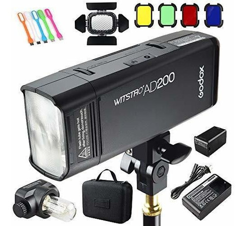 Ad Ws Ttl Speedlite Flash Strobe Hss Monolight Mah Bateria