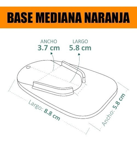 Kickstand Pad Parqueo Seguro De Tu Moto Base Media Naranja