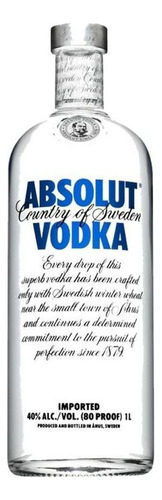 Vodka Absolut Natural 1 Lt 06 Unidades