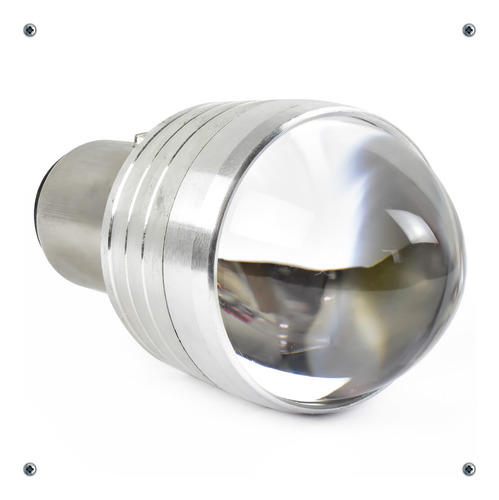 Foco Led Lupa H6 2 Polos Alta Baja Estrobo Bicolor Moto