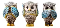 Comprar Búho Búho Sabio Set 3 Pcs Resina Decoración Búho Escultural