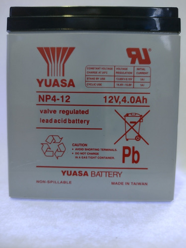 Bateria Seca Recargable 12v, 4ah Yuasa