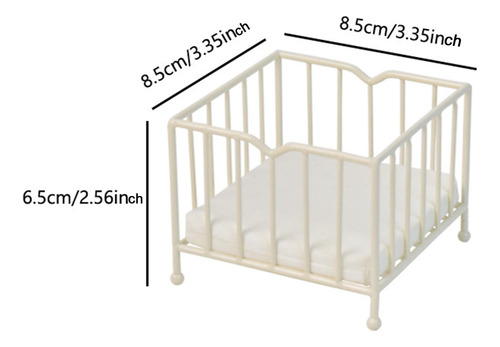 1/12 Scale Baby Bed Scenery Supplies Handmade Mini Model