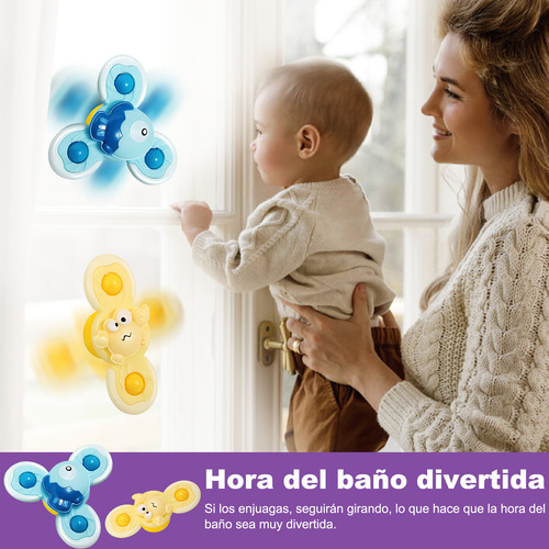 10pzs Juguetes De Baño Para Bebes 1 Año Sensoriales Niños Color Amarillo