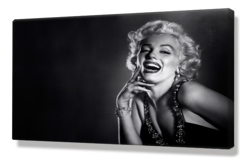 Cuadro Decorativo Marilyn Monroe Negro Arte Canvas 40x60cm