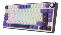 Comprar Teclado mecánico español RK Royal Kludge R75 Blackberry Silver switch cableado retroiluminado RGB con perilla de volumen y switches intercambiables en caliente teclas PBT