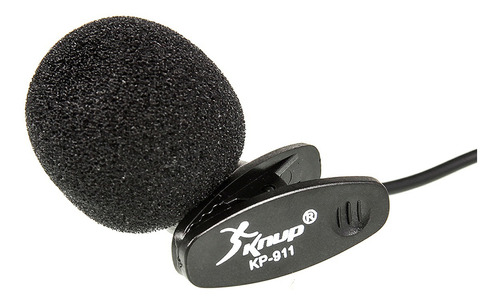 Microfone Knup KP-911 lapela plug&play cor preto