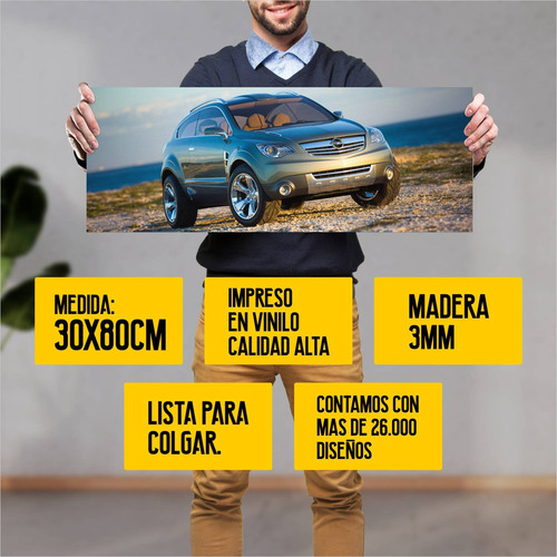 Cuadro 30x80cm Auto 2005 Opel Antara Gtc Concept 410