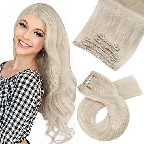 Moresoo Rubia Extensiones De Pelo De 10 Pulgadas Clip Lq92t