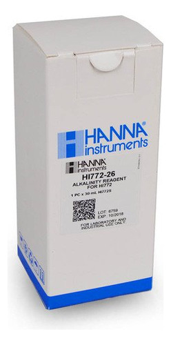 Reactivo Para Comprobador De Alcalinidad Hanna Hi772-26 Hi75