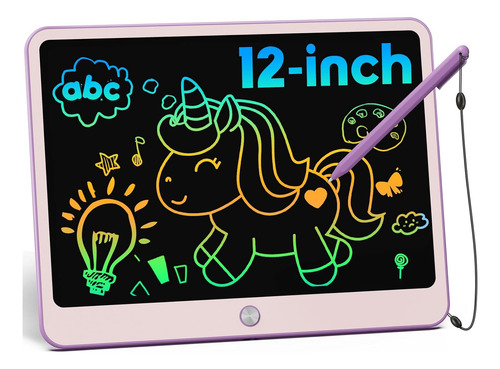 Tableta De Escritura Lcd Bravokids, Colorida De 12 Pulgadas