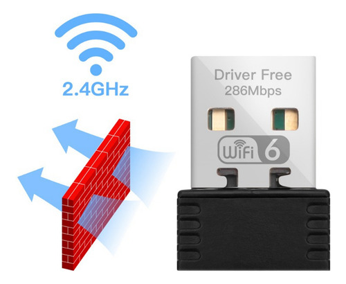 Adaptador Wifi 6 Sem Fio Ax286 802.11ax 2,4 Ghz Free Driver