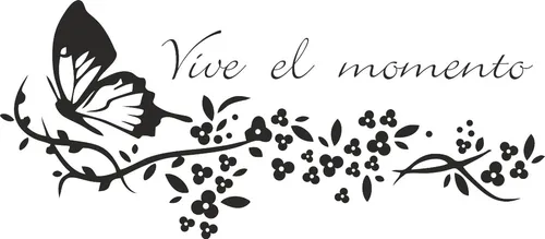 comprar Vinilo Decorativo Pared Mariposa Floral Frase Respaldo Cama