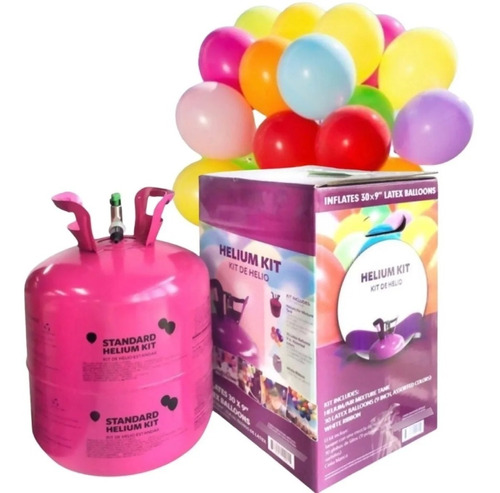 Inflador De Globos Helio Kit  + 30 Globos De Regalo   Sm