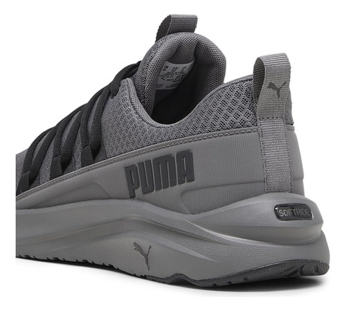 Tenis Puma Softride One4all 37767111 Comodo Original Moda Gris Oscuro Lisa 27.5 Mx