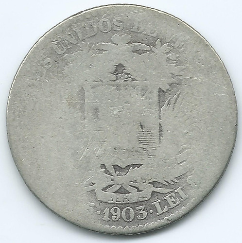 Moneda De Plata 1 Bolívar De 1903