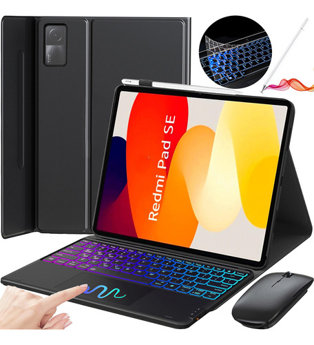 Funda Teclado Táctil Mouse Lápiz P/xiaomi Redmi Pad Se 11'' 