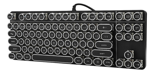Teclado Mecânico Punk 917 Vintage Redondo Cap Para Pubg